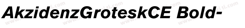 AkzidenzGroteskCE Bold字体转换
